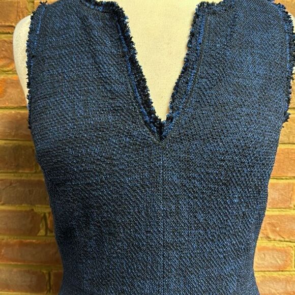 Rebecca Taylor Navy Sleeveless A-Line Dress Size 8 - Picture 4 of 9